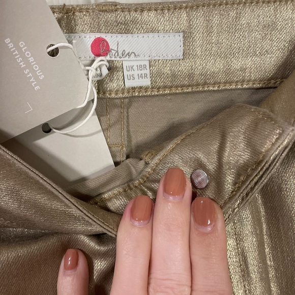 NWT Gold Metallic Mini Skirt - Picture 4 of 4